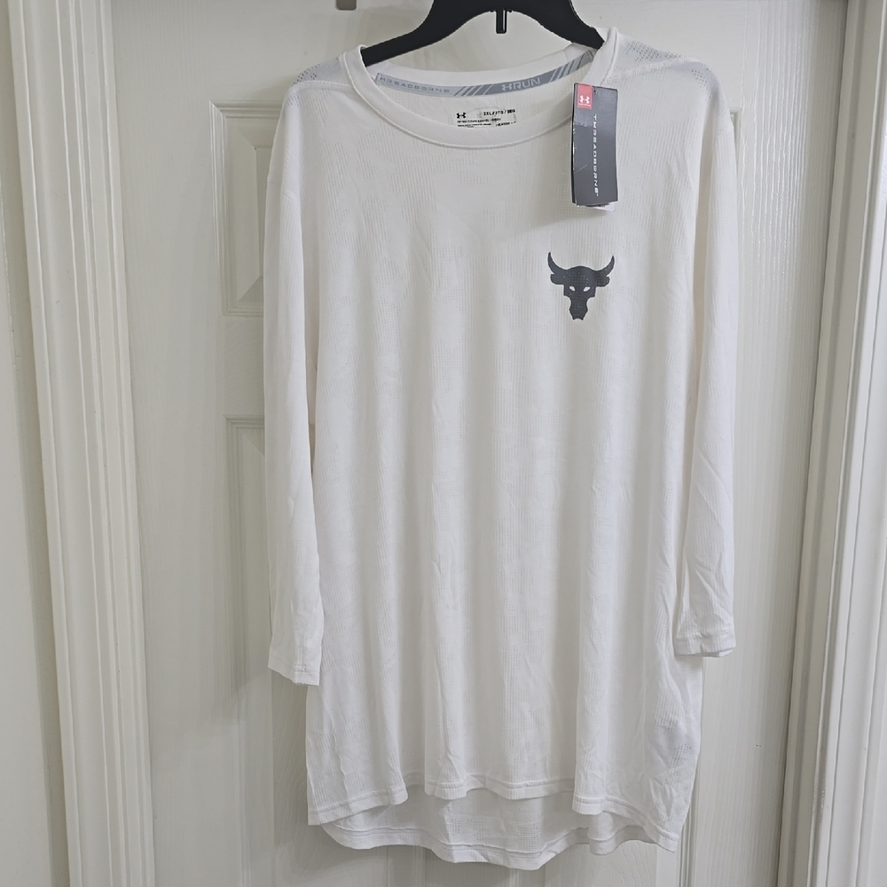 Under Armour White 3/4 Sleeve Tee